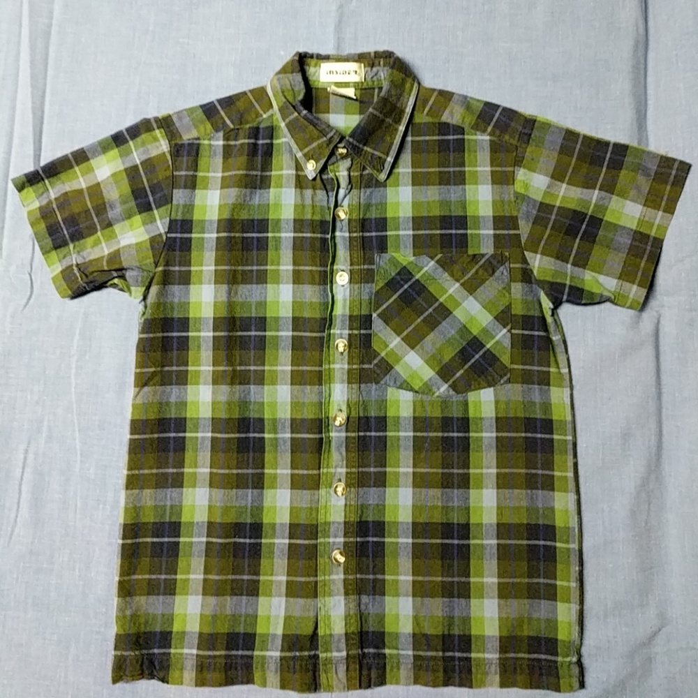 🟢Boys short sleeve button down shirt